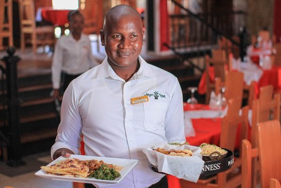 waiter, bringing an order, magic hour bar and restaurant